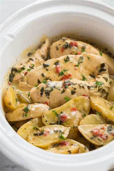 Italian Crockpot Chicken And Potatoes Video The Recipe Rebel