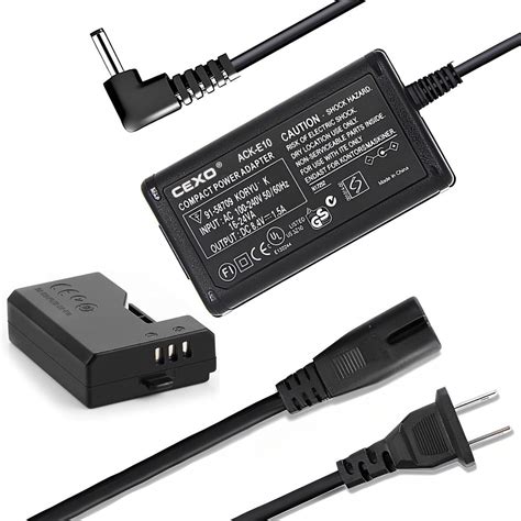 Amazon CEXO ACK E10 DR E10 LP E10 AC Power Adapter Charging Kit