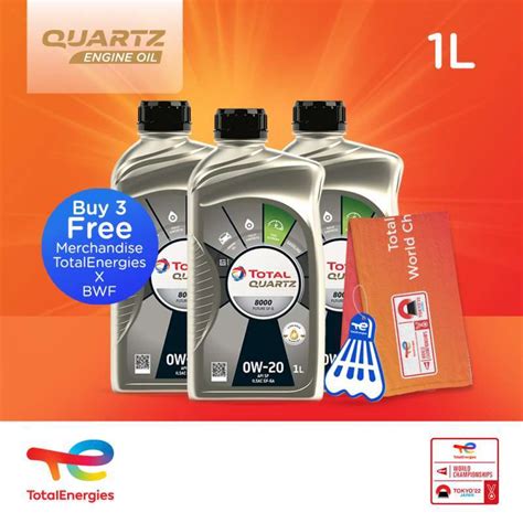 Jual TotalEnergies Promo Badminton Quartz 8000 Future 0W 20 GF 6 1L X