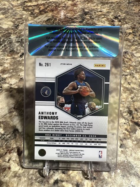 2020 21 Anthony Edwards Mosaic Cereal Box Reactive Rookie ISA Raw Card