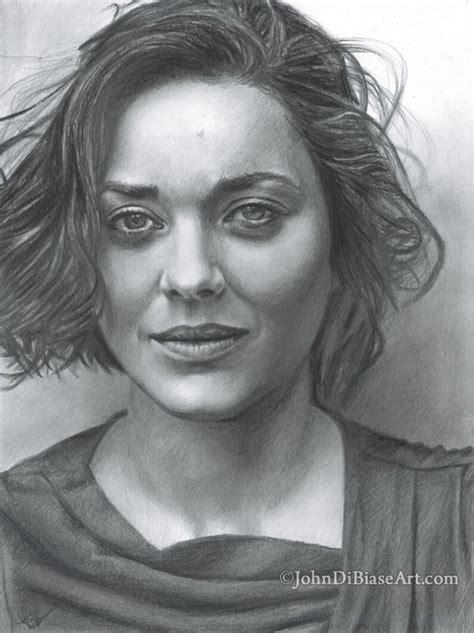 Original Pencil Drawing Of Marion Cotillard 9 X 12 Not A Etsy