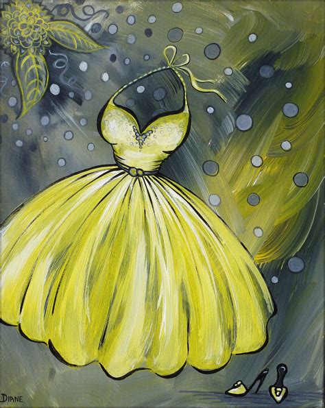 Prom Dress Painting By Diane Martelle Ready 215 Painting Dress