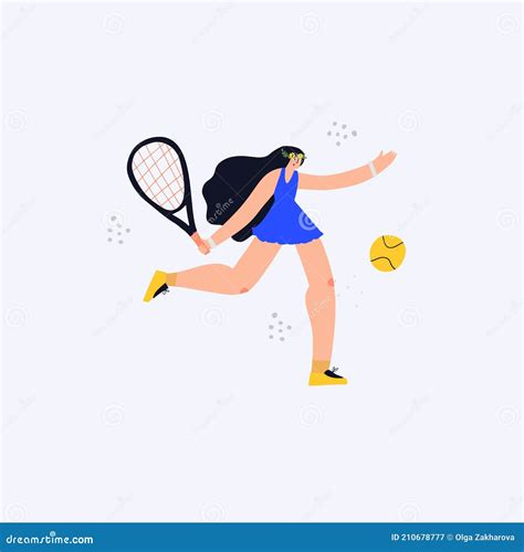 Ni A Con Raqueta De Tenis Plano Vector Ilustraci N Ilustraci N Del