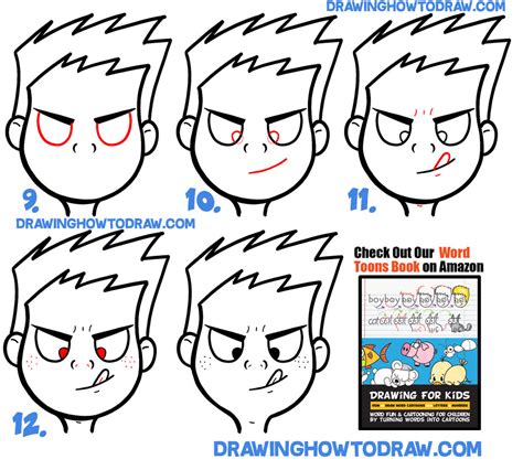 How To Draw A Silly Cartoon Face Trying To Touch Tongue To Nose Easy Step By Step How To Draw