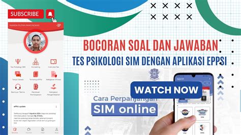 Tes Psikologi Perpanjang Sim Online Dengan Aplikasi Eppsi Oktober