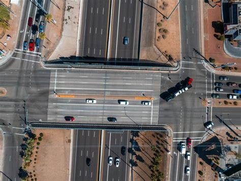 Vista A Rea De Las Intersecciones De La Autopista Y La Encrucijada En