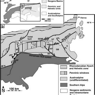 Sketch Map Of The Eastern Alps Between The Eastern Tauern Window And