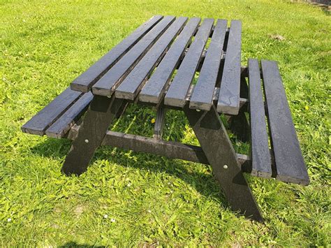 Large Recycled Plastic Composite Rectangle Picnic Bench - Commercial ...