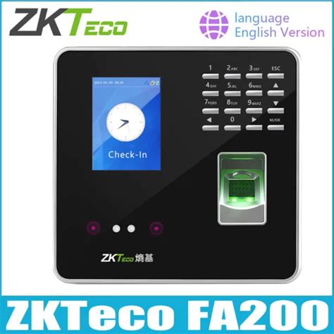 ZKTECO FA200 TCP IP Face Fingerprint Reader Time Attendance And