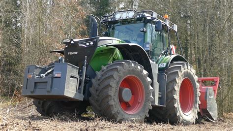 Fendt Vario Working Hard In The Forest W Ahwi M Mulcher