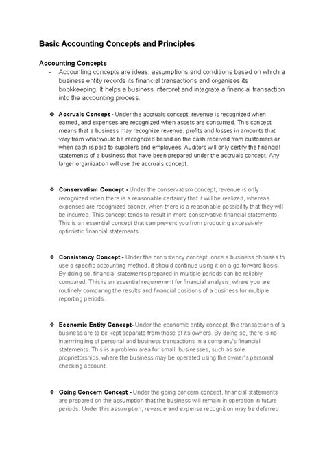 Basic Accounting Concepts And Principles Basic Accounting Concepts And Principles Accounting