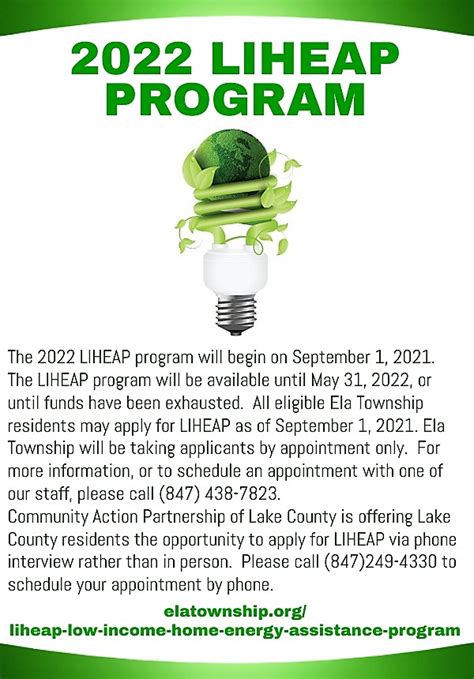 2022 LIHEAP Program Ela Township IL