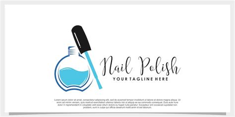 Premium Vector Nail Polish Vector Logo Design Template