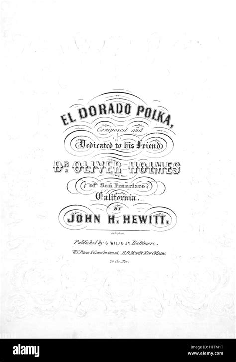 Sheet Music Cover Image Of The Song El Dorado Polka With Original