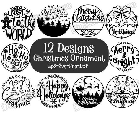 Christmas Ornament Svg Bundle Christmas Svg Believe Svg Christmas Cut