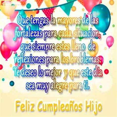 Felicitaciones Para Un Hijo En Su Cumpleanos Te Deseo Lo Mejor