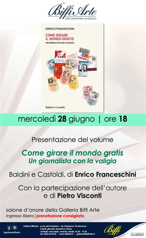 Giugno Presentazione Del Volume Come Girare Il Mondo Gratis