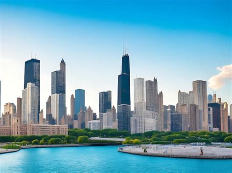 Imagen Del Horizonte De Chicago Foto Premium