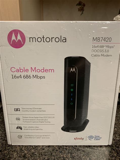 Motorolamb7420 10cable Modem 16x4 686mbps Docsis 30 For Sale In