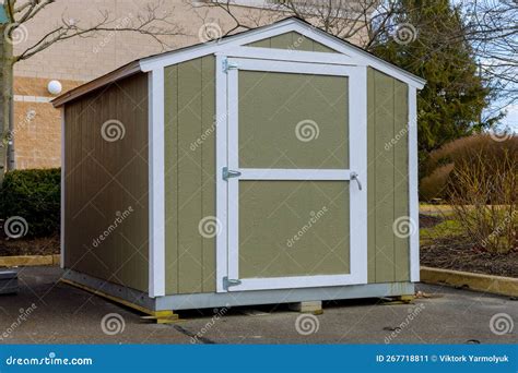 Cute Small Wooden Storage Shed, with Windows and Shingle Roof Nice ...