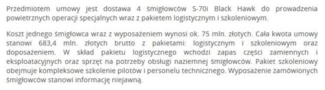 Remigiusz Wilk on Twitter MON ujawnił cenę zakupu czterech śmigłowców