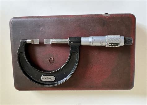 Starrett 486p 1 0 1” Blade Micrometer With Case And Wrench Ebay