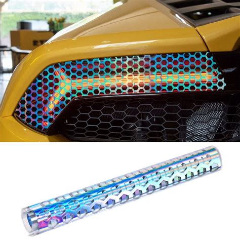 Buy LZLRUN 2PCS Honeycomb Headlight Protection Film Stickers Car DIY