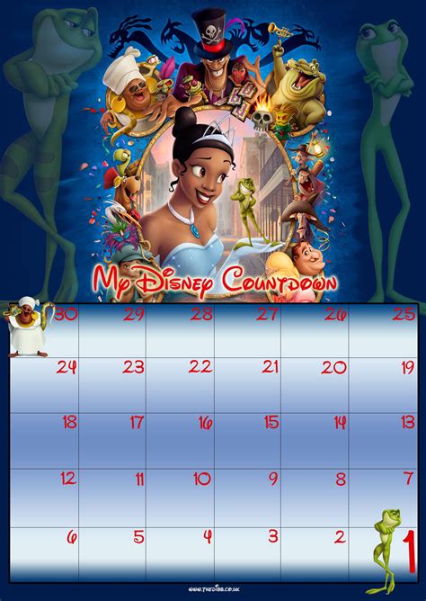 30 Day Disney Countdown Calendars Disney Countdown Calendar Disney