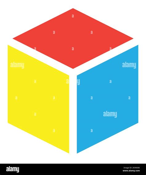 Cube Icon Cuboid Block Shape Vector Element Illustration Stock Vector