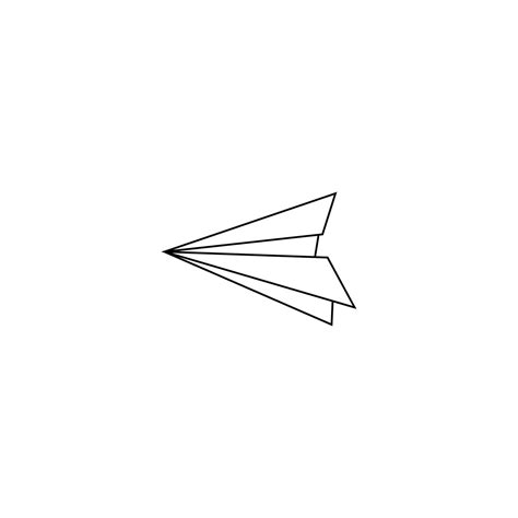 Vector Hand Drawn Paper Airplane Origami Figure Doodle Line Art