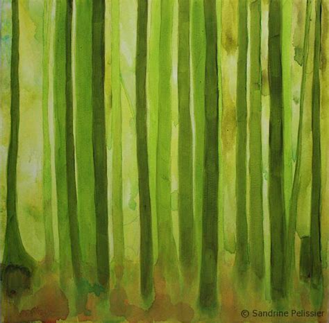 How to paint a forest in acrylic with patterns on ARTiful, painting demos