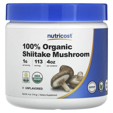 Nutricost Organic Shiitake Mushroom Unflavored Oz G