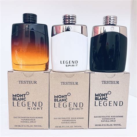 ORIGINAL TESTER MONT BLANC LEGEND LEGEND SPIRIT LEGEND NIGHT 100ml