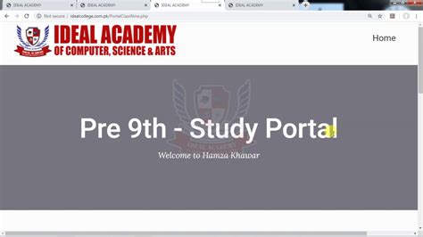 An Introduction To Ideal Academy Online E Portal Youtube