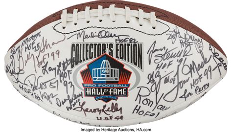 1990s Pro Football Hall Of Famers Multi Signed Football Lot