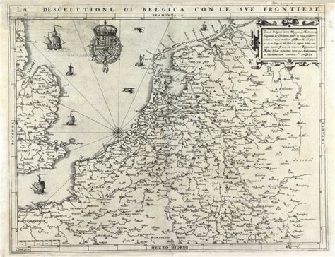 Seventeen Provinces By Ludovico Guicciardini Sanderus Antique Maps