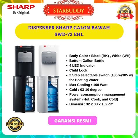 Jual Dispenser Sharp Swd72ehl Galon Bawah Low Watt Jabodetabek