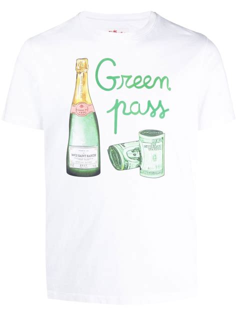 MC2 Saint Barth Green Pass Graphic T Shirt Smart Closet