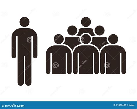 Human Figure And Group Of People Stock Vector Illustration Of