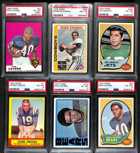 Lot Detail Lot Of Vintage Topps Psa Graded Hall Of Fame Cards Inc