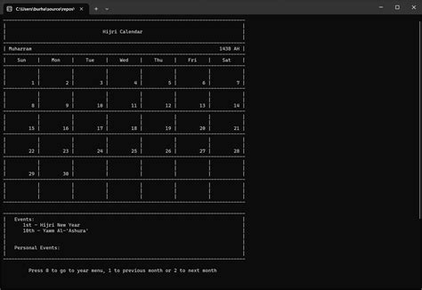 GitHub - burhanhadi/Islamic_Calendar: The Islamic Hijri Calendar ...