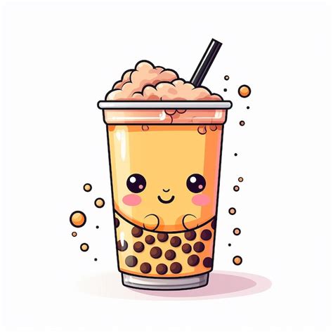 Premium Photo Boba Tea Delight Vector Icons Stickers And Cute Cartoon