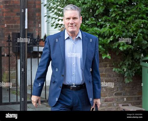 Labour Leader Sir Keir Starmer Leaves His North London Home On Wednesday 22nd September 2021