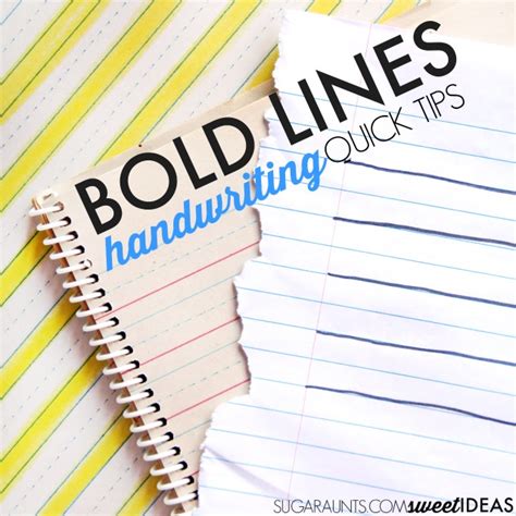bold lines handwriting trick  ot toolbox