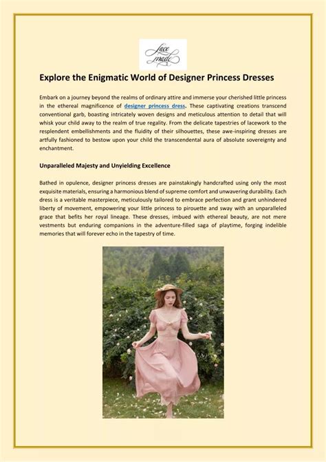 Ppt Explore The Enigmatic World Of Designer Princess Dresses