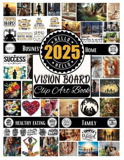 2025 Vision Board Clip Art Book: Vision Board Supplies From 500 ...