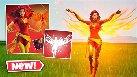 New Dark Phoenix Skin Gameplay In Fortnite Youtube