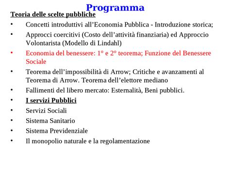 Leconomia Del Benessere Docsity