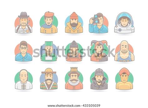 Cartoon People Icon Set Vector Character Stock Vector (Royalty Free ...