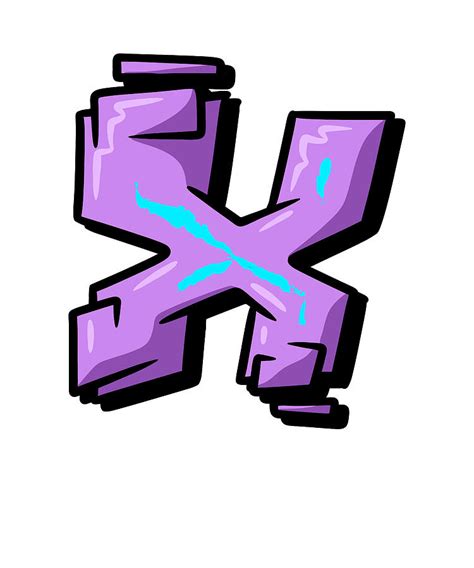 Letter X Graffiti Alphabet, X Typography Purple letter X, Streetart ...